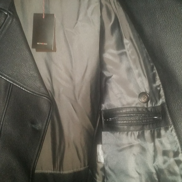 Bruno Magli Men's Deerskin Leather Coat